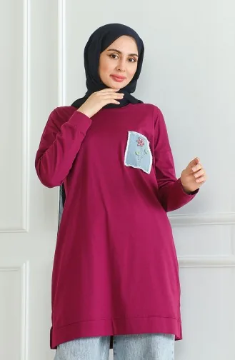 تونيك بأكمام فراشة 9126-06 برقوقي 9126-06