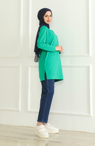 Slit Midi Tunic 9140-01 Green 9140-01