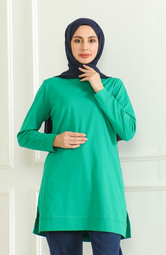 Slit Midi Tunic 9140-01 Green 9140-01
