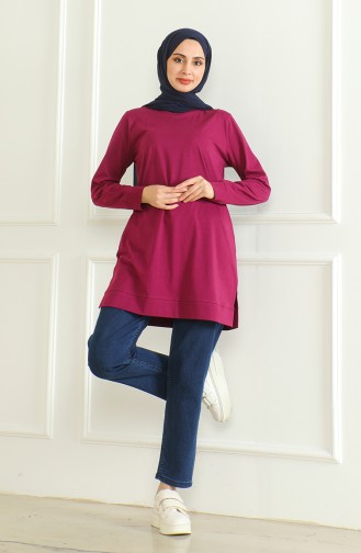 Araboy-tuniek Met Split 9140-02 Pruim 9140-02