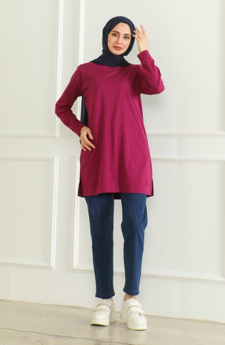 Araboy-tuniek Met Split 9140-02 Pruim 9140-02
