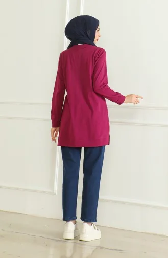 Tunique Arabeboy Fendue 9140-02 Prune 9140-02