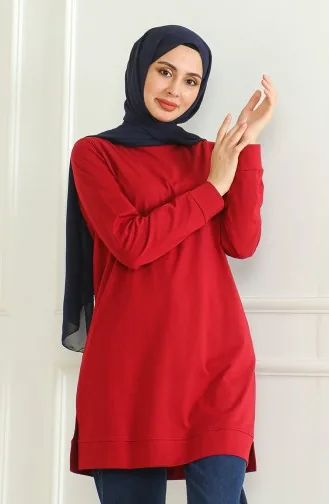 Yırtmaçlı Araboy Tunik 9140-03 Bordo