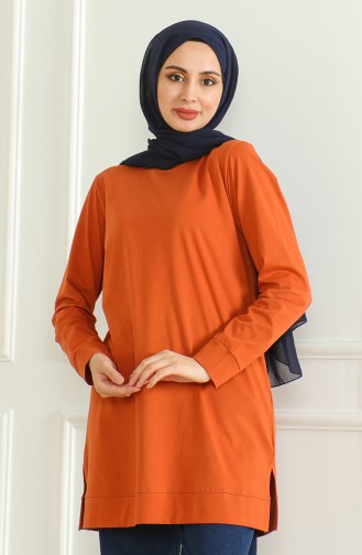 تونيك سادة  بشق 9140-04 قرميدي 9140-04