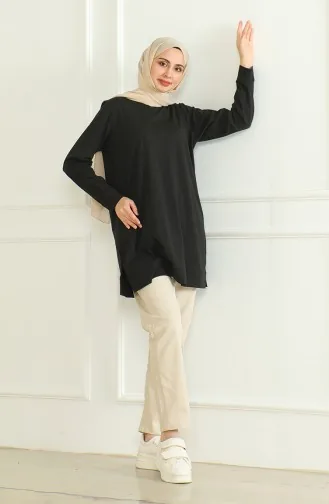 Slit Midi Tunic 9140-05 Black 9140-05