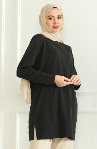 Slit Midi Tunic 9140-05 Black 9140-05