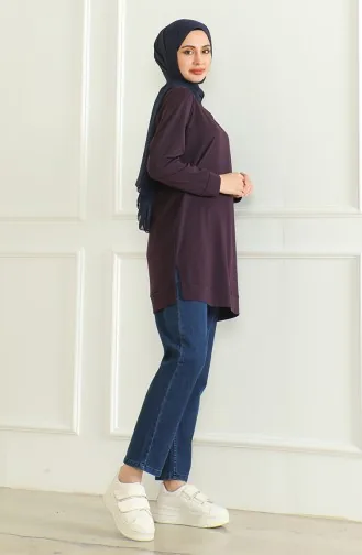 Araboy Tuniek Met Split 9140-06 Paars 9140-06