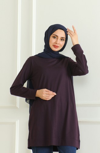 Slit Midi Tunic 9140-06 Purple 9140-06
