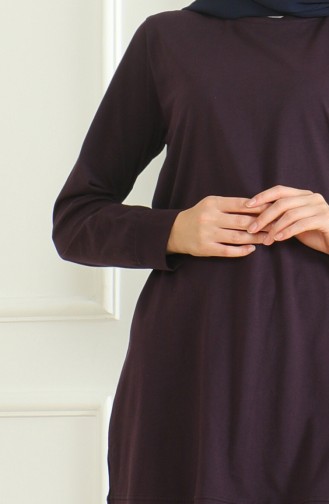 Slit Midi Tunic 9140-06 Purple 9140-06