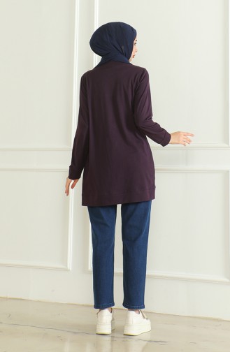 Slit Midi Tunic 9140-06 Purple 9140-06