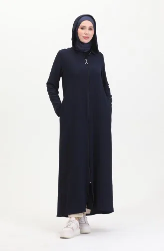 Abaya De Sport A Capuche 5104-02 Bleu Marine 5104-02