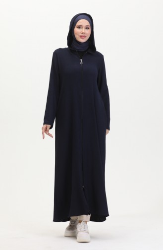 Abaya De Sport A Capuche 5104-02 Bleu Marine 5104-02