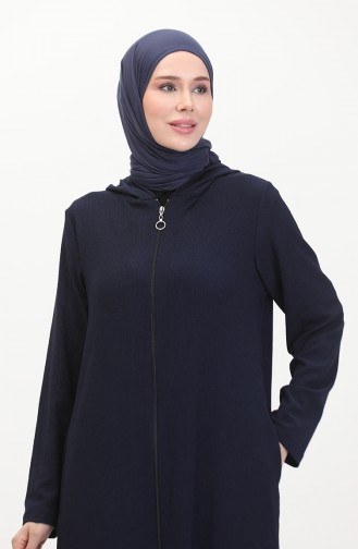 Abaya De Sport A Capuche 5104-02 Bleu Marine 5104-02