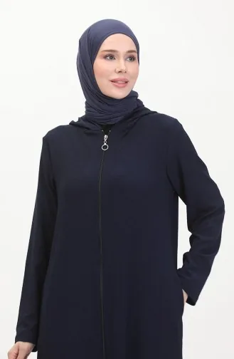 Abaya De Sport A Capuche 5104-02 Bleu Marine 5104-02