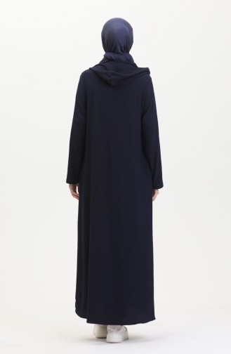 Abaya De Sport A Capuche 5104-02 Bleu Marine 5104-02