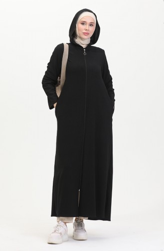 Kapuzen-Sport-Abaya 5104-04 Schwarz 5104-04