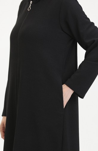 Kapuzen-Sport-Abaya 5104-04 Schwarz 5104-04