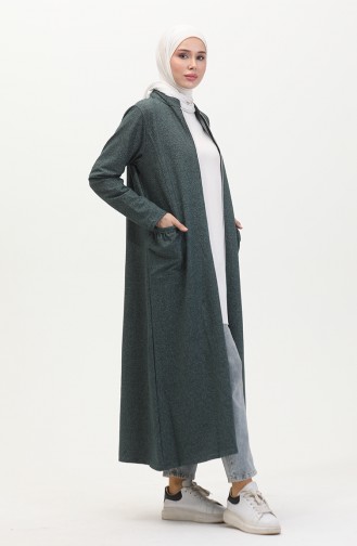 Double Thread Zipper Abaya 10650-01 Emerald Green 10650-01