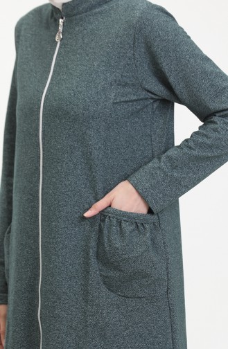 Double Thread Zipper Abaya 10650-01 Emerald Green 10650-01