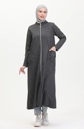عباية خيطان بسحاب 10650-03 أسود 10650-03