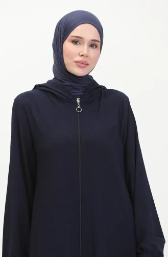 بورومجوك كاب قماش بتصميم سحاب 1044-02 لون كحلي 1044-02