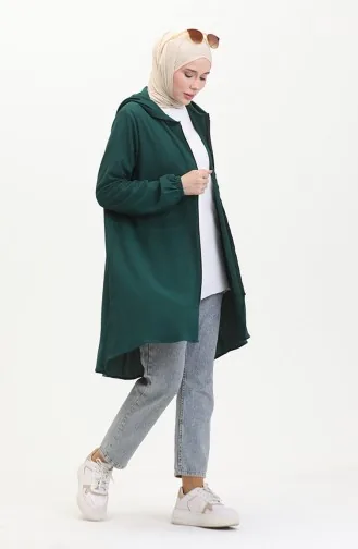 Bürümcük Stoff-Reißverschlusskappe 1044-03 Smaragdgrün 1044-03