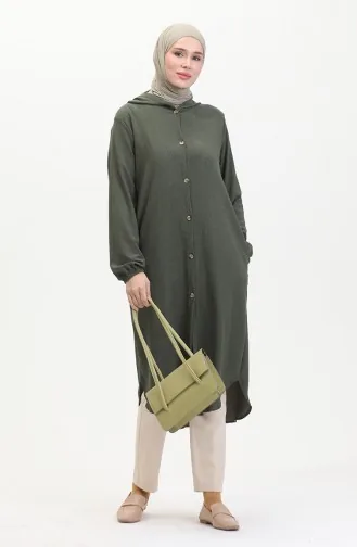 Cape Boutonnée à Capuche 7272-01 Khaki 7272-01