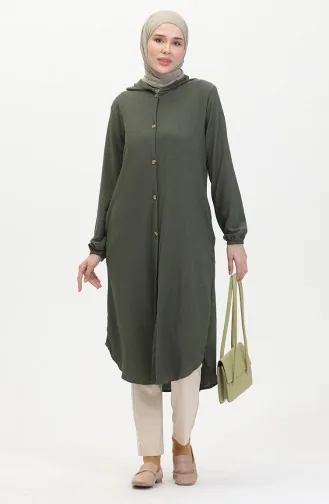 Cape Boutonnée à Capuche 7272-01 Khaki 7272-01