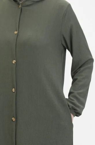 Cape Boutonnée à Capuche 7272-01 Khaki 7272-01
