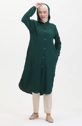 Cap Met Knoop En Capuchon 7272-05 Smaragdgroen 7272-05