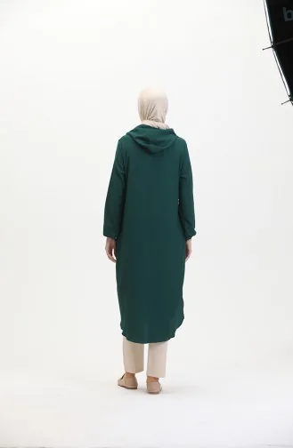 Cap Met Knoop En Capuchon 7272-05 Smaragdgroen 7272-05