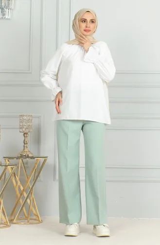 Wide Leg Trousers 1149-08 Aqua Green 1149-08