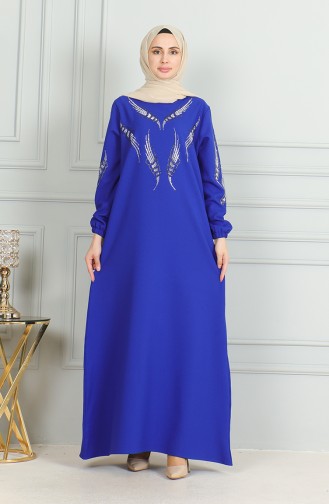 Stoned Abendkleid Mit Elastischen Ärmeln 0497-02 Saks 0497-02