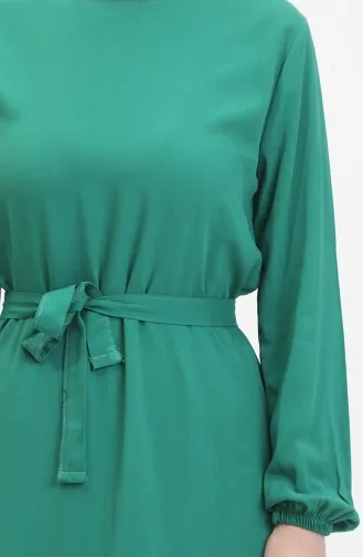 Jurk Met Riem 0512-01 Smaragdgroen 0512-01