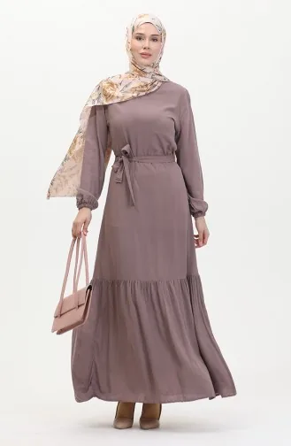 Jurk Met Riem 0512-02 Mink 0512-02