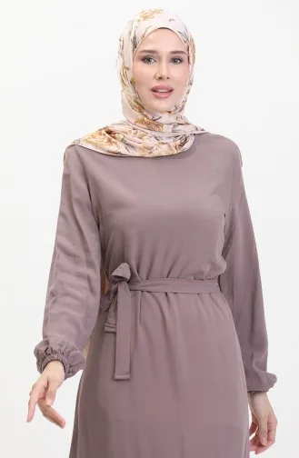 Jurk Met Riem 0512-02 Mink 0512-02