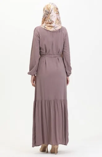 Jurk Met Riem 0512-02 Mink 0512-02