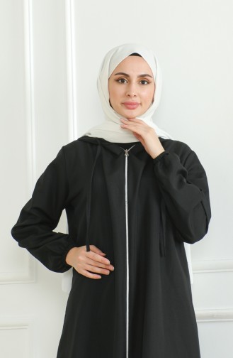Maillot De Bain Hijab à Capuche 0507-01 Noir 0507-01