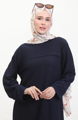 بورومجوك تونيك قماش بتصميم مُخطط في الأمام 5105-03 لون كحلي 5105-03