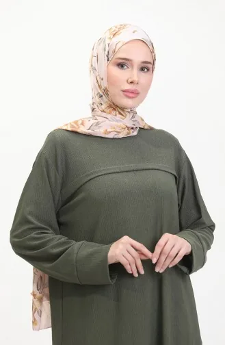 Bürümcük Tunique Rayée Avant En Tissu 5105-04 Khaki 5105-04