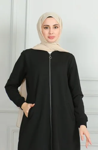 Zippered Midi Cape 19055-01 Black 19055-01