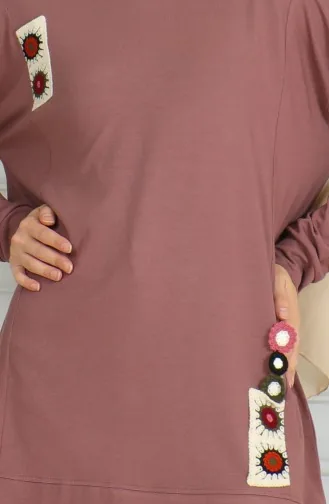 Lässig Geschnittene Araboy-Tunika 9123-03 Dusty Rose 9123-03
