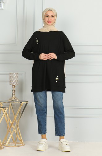 Loose Cut Midi Tunic 9123-04 Black 9123-04