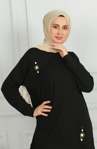 Salaş Kesim Araboy Tunik 9123-04 Siyah
