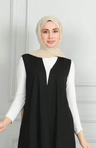 سترة بدون أكمام طويلة  5068-01 أسود 5068-01