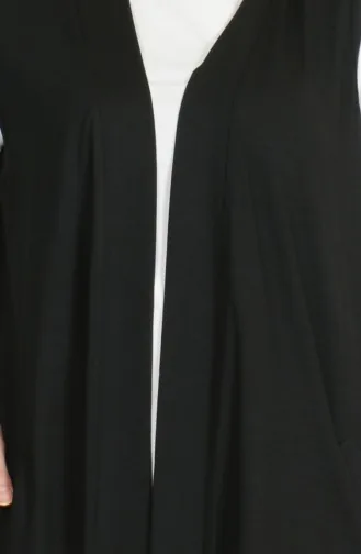 سترة بدون أكمام طويلة  5068-01 أسود 5068-01