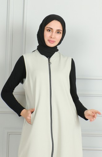 Zippered Pocket Vest 5078-02 Gray 5078-02