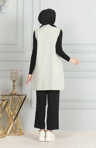 Zippered Pocket Vest 5078-02 Gray 5078-02