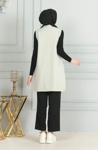 Weste Mit Reißverschlusstasche 5078-02 Grau 5078-02