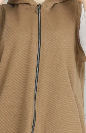 Lang Gewatteerd Vest Met Ritssluiting 5102-02 Mink 5102-02